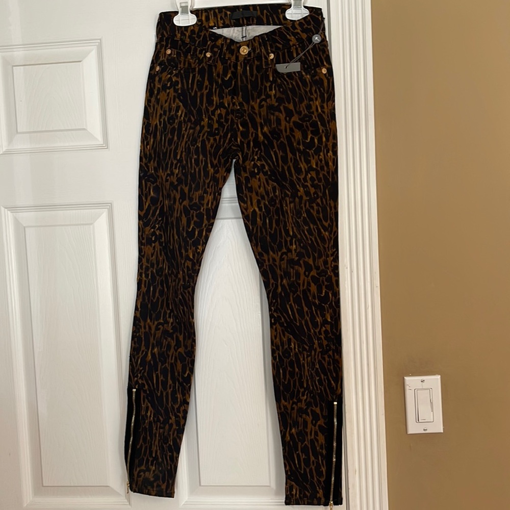 LEOPARD SATIN SEVEN JEANS